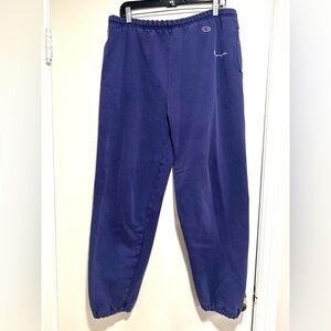 Vintage 90s Sz:L Champion Dusty Blue Baggy Soft Sweatpants Joggers loungewear.